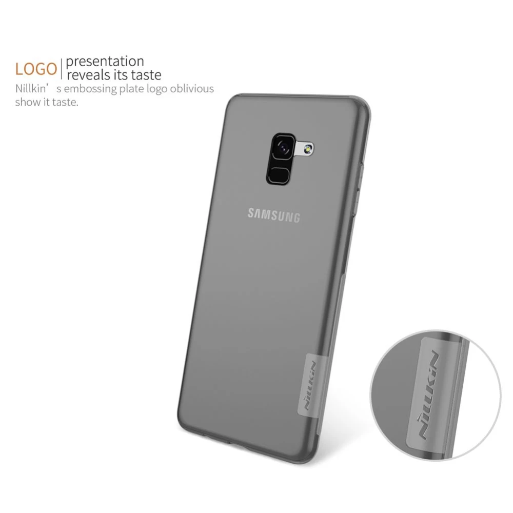 Samsung Galaxy A8 Plus ümbris läbipaistev hall Nillkin TPU