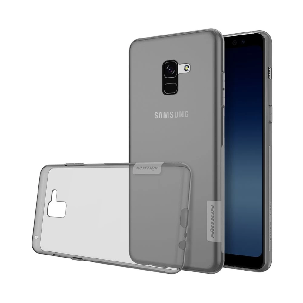 Samsung Galaxy A8 Plus ümbris läbipaistev hall Nillkin TPU