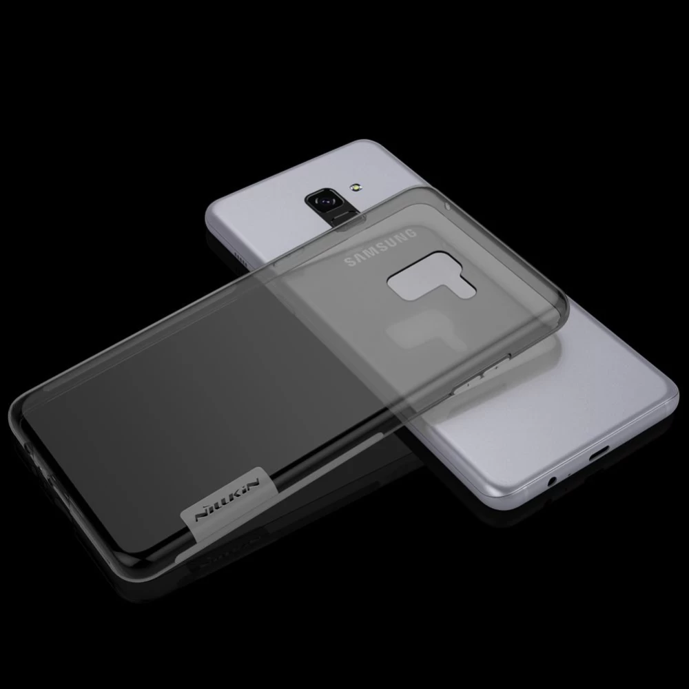 Samsung Galaxy A8 Plus ümbris läbipaistev hall Nillkin TPU