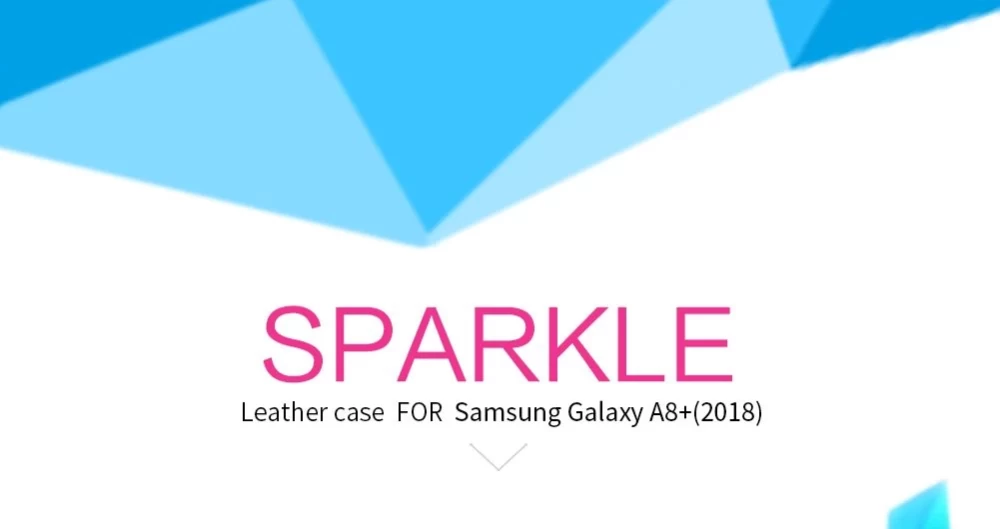 Samsung Galaxy A8 Plus fodral rosa Nillkin Sparkle Leather