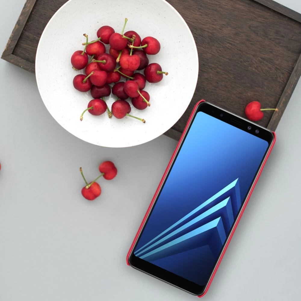 Samsung Galaxy A8 Plus vāciņš sarkans Nillkin Super Frosted Shield