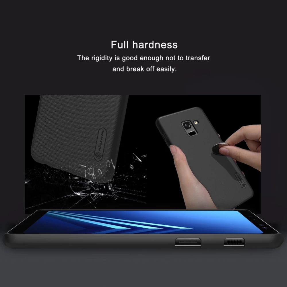 Samsung Galaxy A8 Plus dėklas auksinis Nillkin Super Frosted Shield 