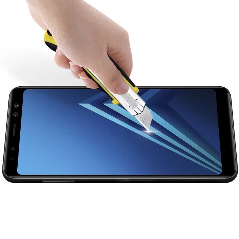 Samsung Galaxy A8 Plus kaitseklaas must Nillkin 3D CP+MAX Tempered Glass