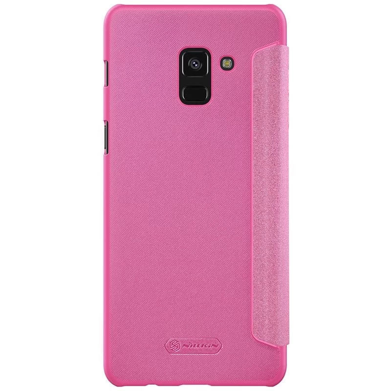 Samsung Galaxy A8 Plus fodral rosa Nillkin Sparkle Leather