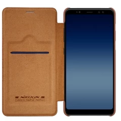 Samsung Galaxy A8 Plus fodral brun Nillkin Qin Leather 