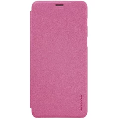 Samsung Galaxy A8 Plus fodral rosa Nillkin Sparkle Leather 