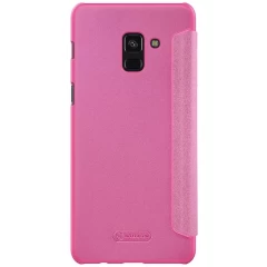 Samsung Galaxy A8 Plus fodral rosa Nillkin Sparkle Leather 