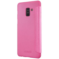 Samsung Galaxy A8 Plus fodral rosa Nillkin Sparkle Leather 