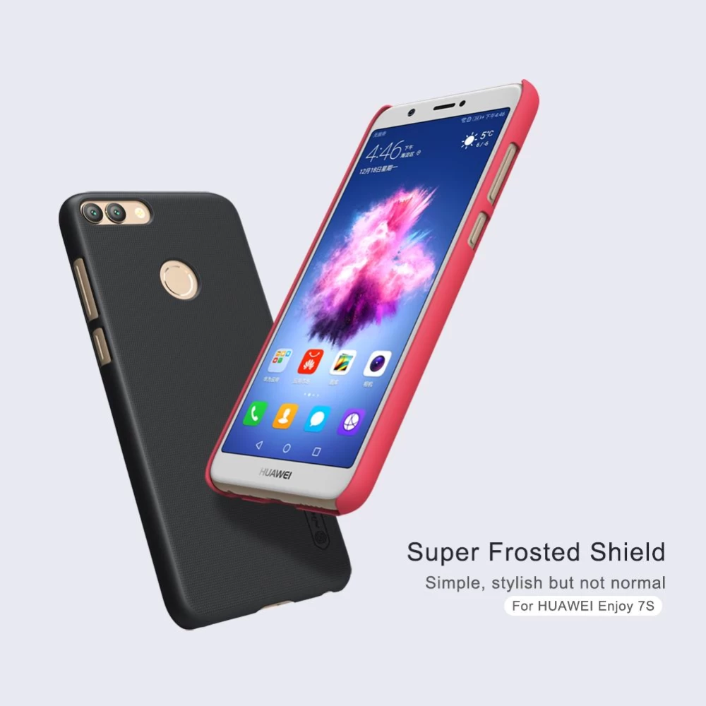 Huawei P Smart (Enjoy 7S) dėklas baltas Super Frosted Shield