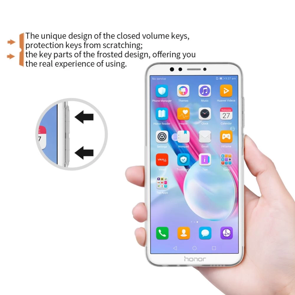 Honor 9 Lite skal transparent TPU  Huawei