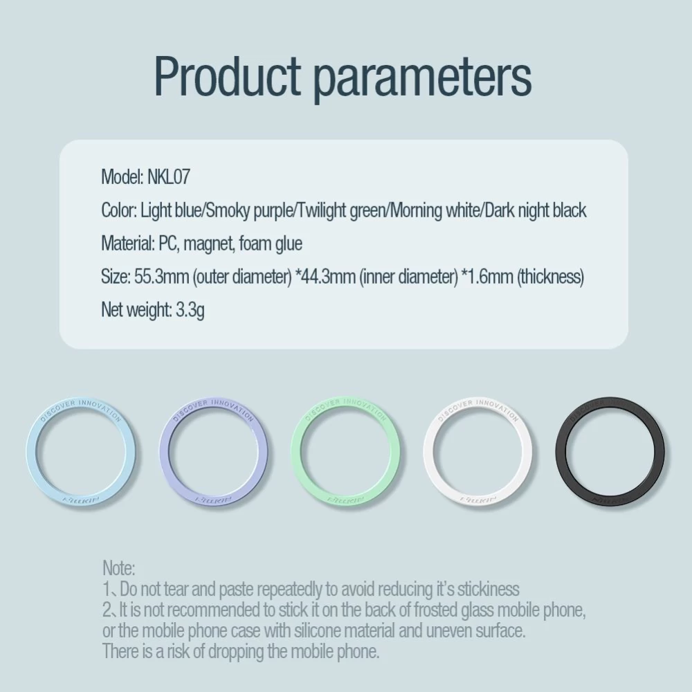 Puhelintarvikkeet Magnetic Plate NILLKIN SNAPLINK AIR MAGNETIC STICKER (2-pcs) 1.6mm 