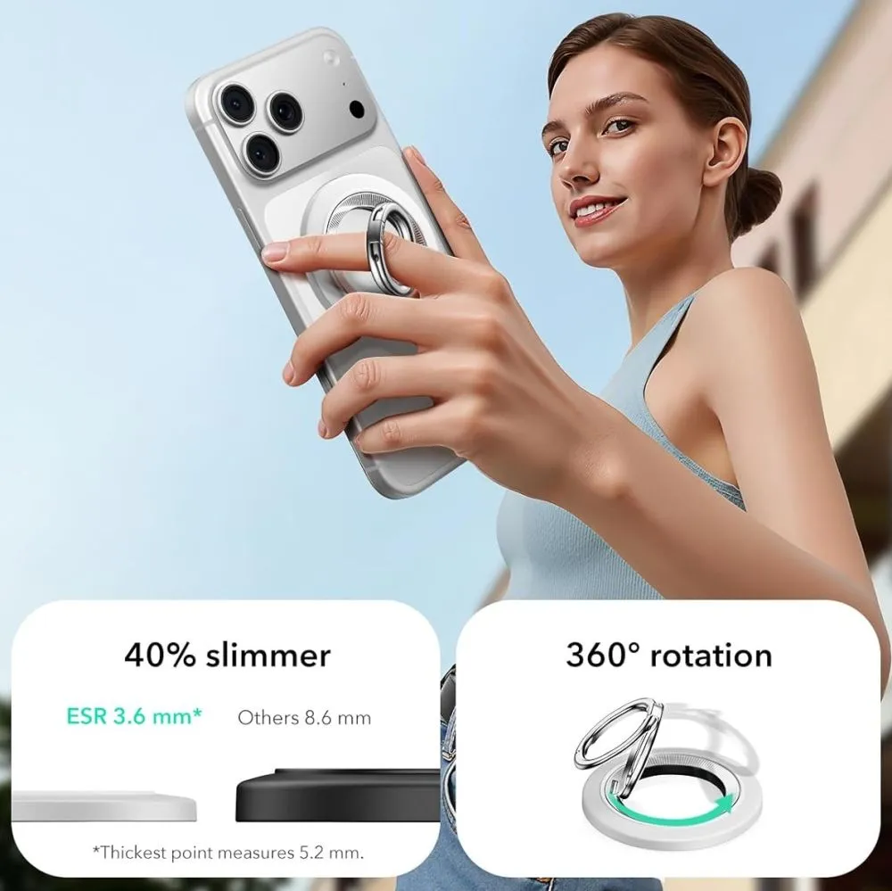 Aксессуары Magnetic Plate ESR MAGNETIC 360 HALOLOCK MAGSAFE PHONE RING  белый