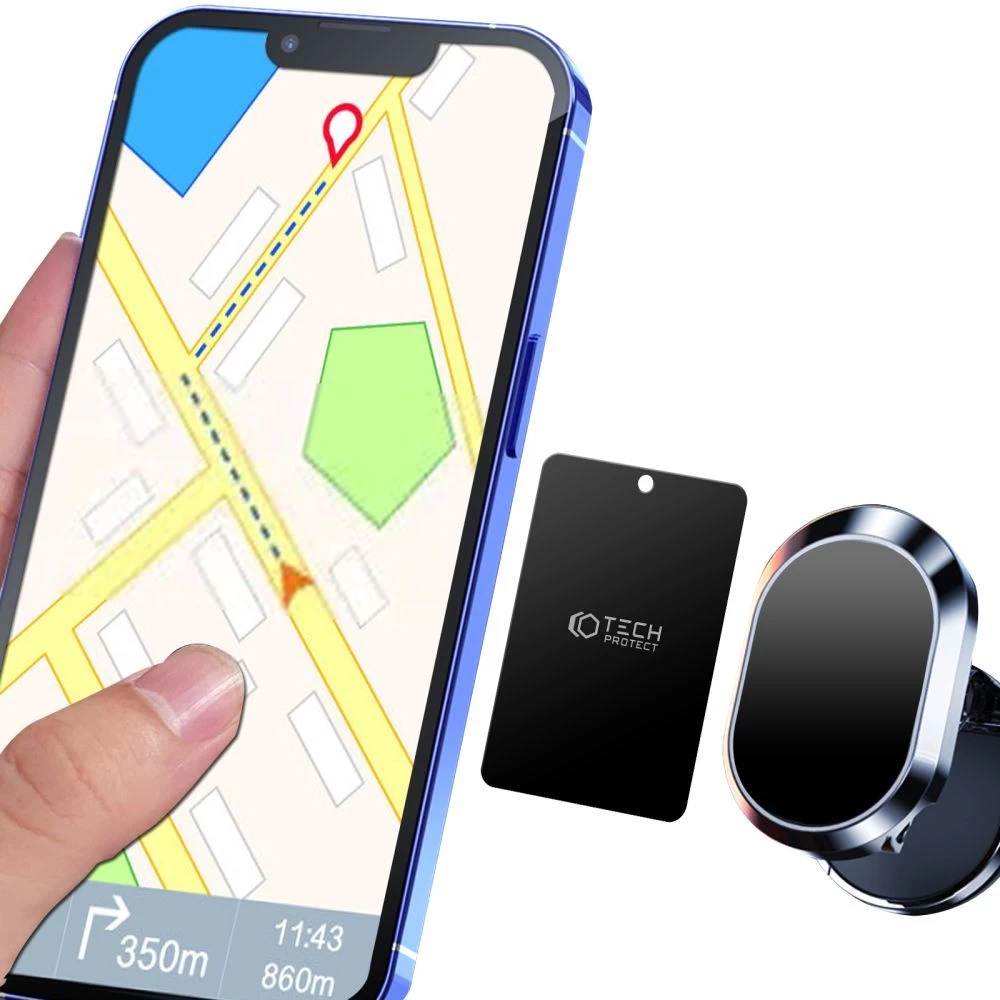 Puhelintarvikkeet Magnetic Plate TECH-PROTECT Metalplate Car Mount (4-pack)  musta