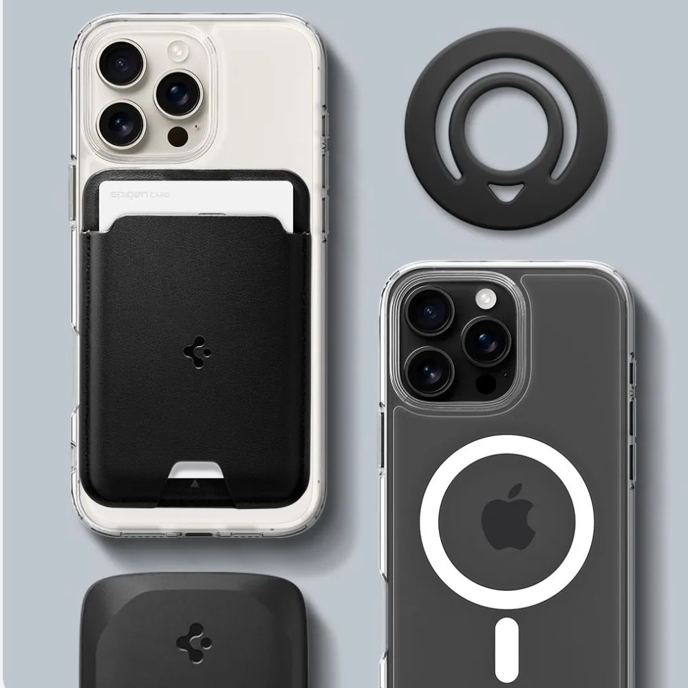 Aксессуары Magnetic Plate SPIGEN DUAL POP MAG MAGSAFE PHONE RING  черный