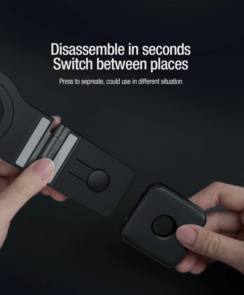 Priedai Magnetic Plate Nillkin SnapFlex Mount Double Base  pilkas