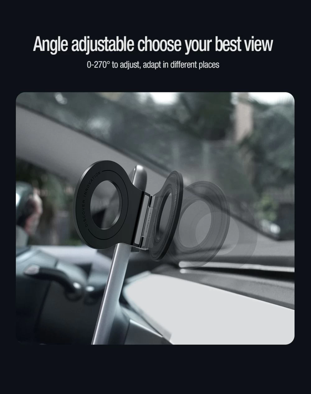 Priedai Magnetic Plate Nillkin SnapFlex Mount Double Base  pilkas