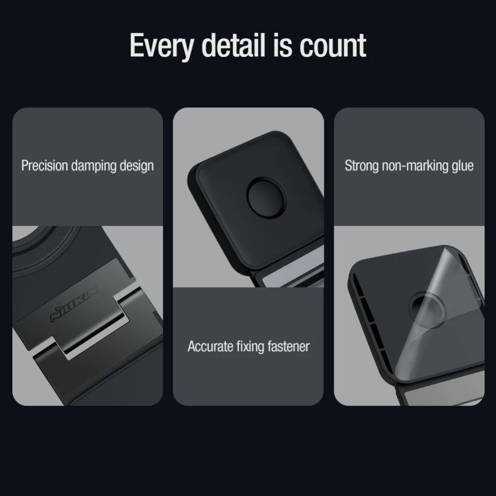 Priedai Magnetic Plate Nillkin SnapFlex Mount Double Base  pilkas
