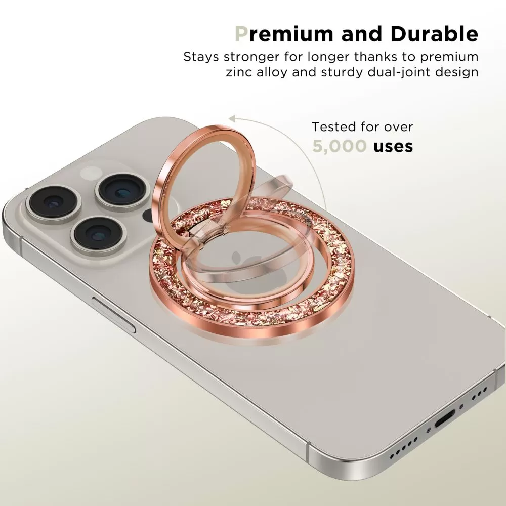  Magnetic Plate TECH-PROTECT MMR200 MAGSAFE PHONE RING  rozā zelta