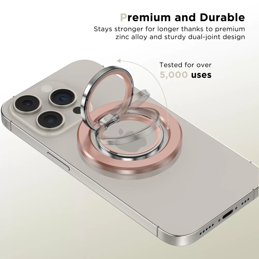  Magnetic Plate TECH-PROTECT MMR300 MAGSAFE PHONE RING  rozā zelta