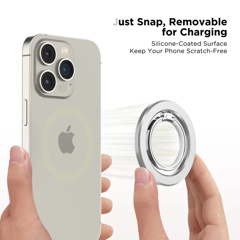  Magnetic Plate TECH-PROTECT MMR300 MAGSAFE PHONE RING  sudraba