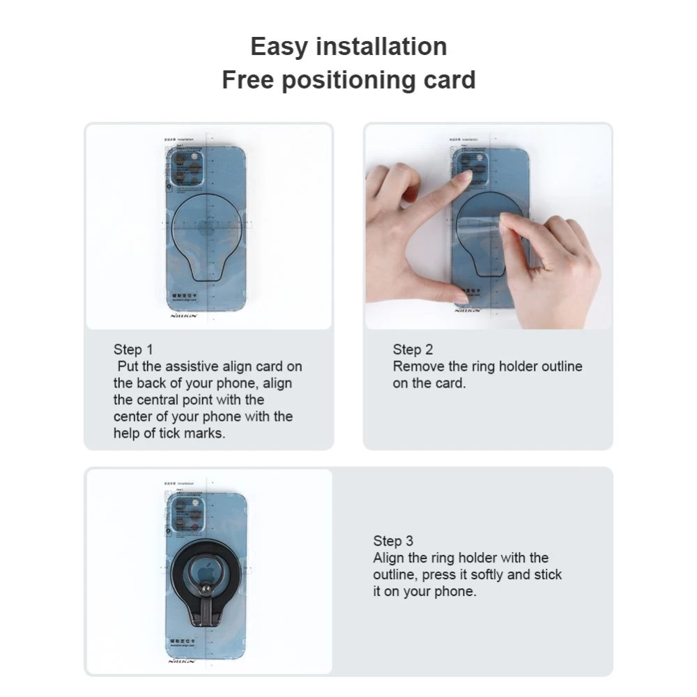 Tillbehör Magnetic Plate Nillkin SnapGrip Adhesive Ring Holder  blå