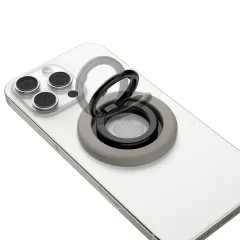 Priedai Magnetic Plate SPIGEN NANO POP MAGSAFE PHONE RING  pilkas