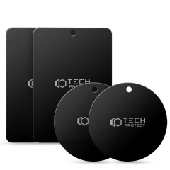 Puhelintarvikkeet Magnetic Plate TECH-PROTECT Metalplate Car Mount (4-pack)  musta