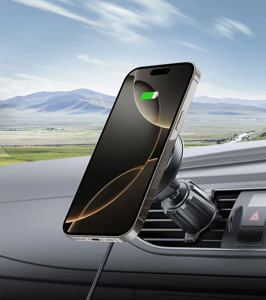 Tillbehör Other TECH-PROTECT MM15W-V4 MAGNETIC MAGSAFE DASHBOARD & VENT CAR MOUNT WIRELESS CHARGER 15W  svart