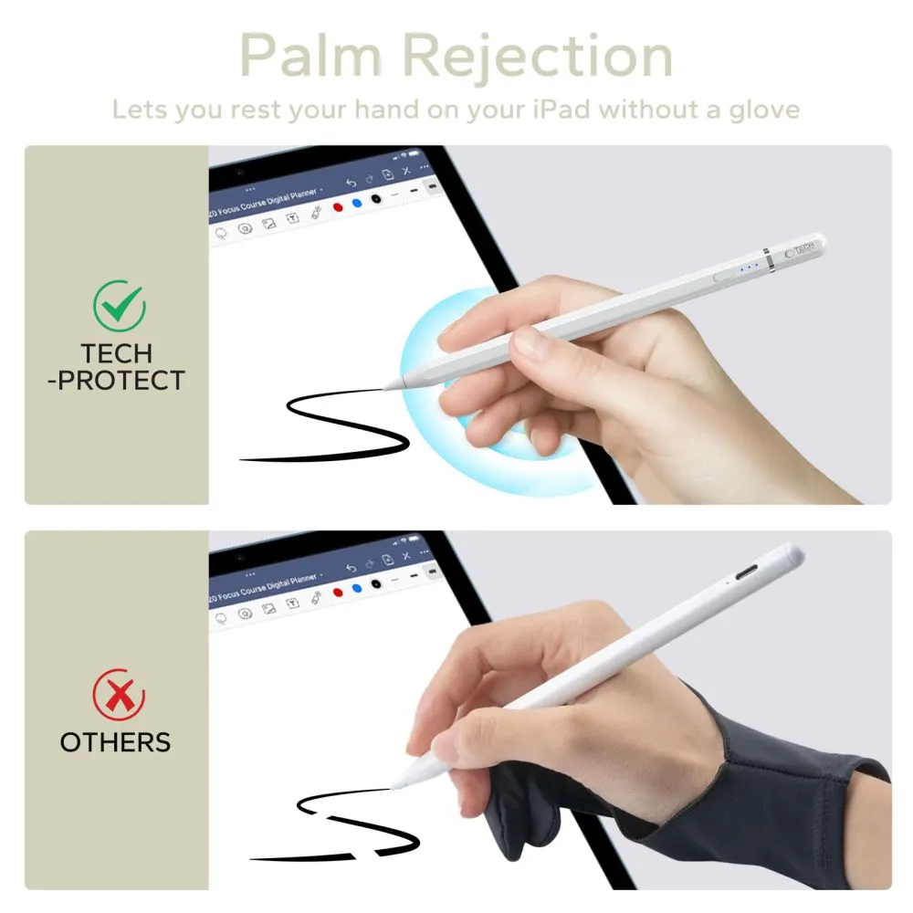  Dažādi TECH-PROTECT DIGITAL MAGNETIC STYLUS PEN ”3” Apple iPad  balts