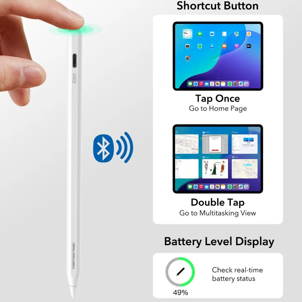  Dažādi ESR GEO DIGITAL STYLUS PEN  balts