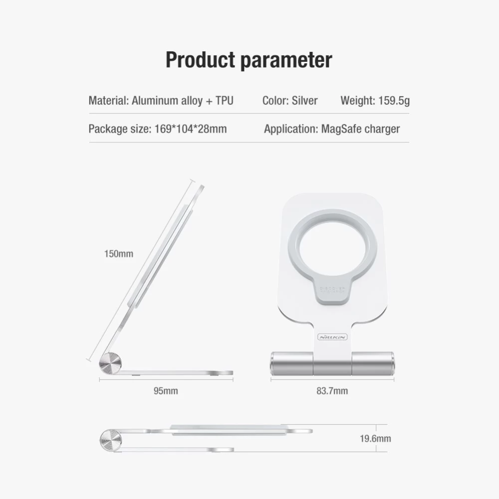  Dažādi Nillkin MagLock Foldable Stand  balts
