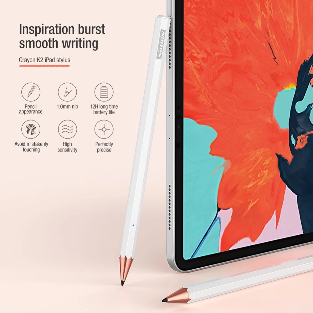  Dažādi Nillkin Crayon K2 iPad Stylus  balts