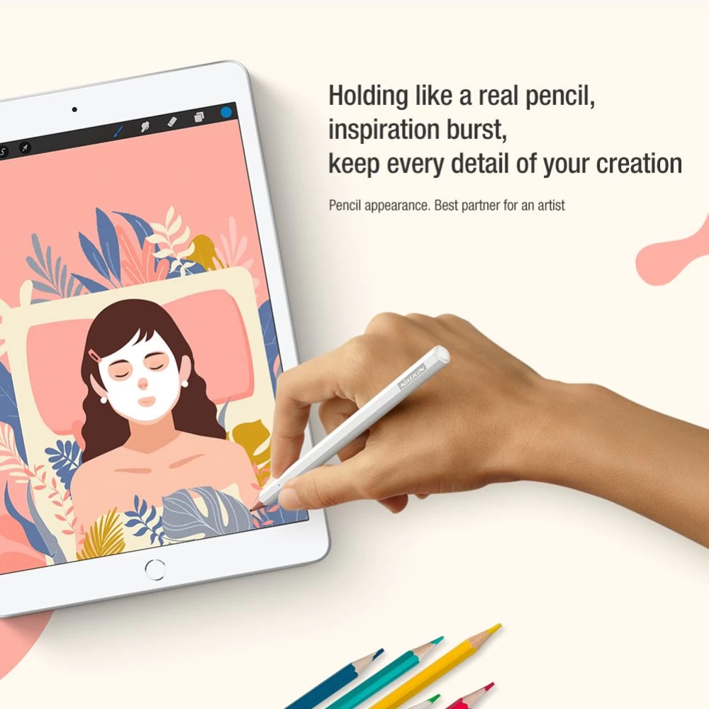  Dažādi Nillkin Crayon K2 iPad Stylus  balts