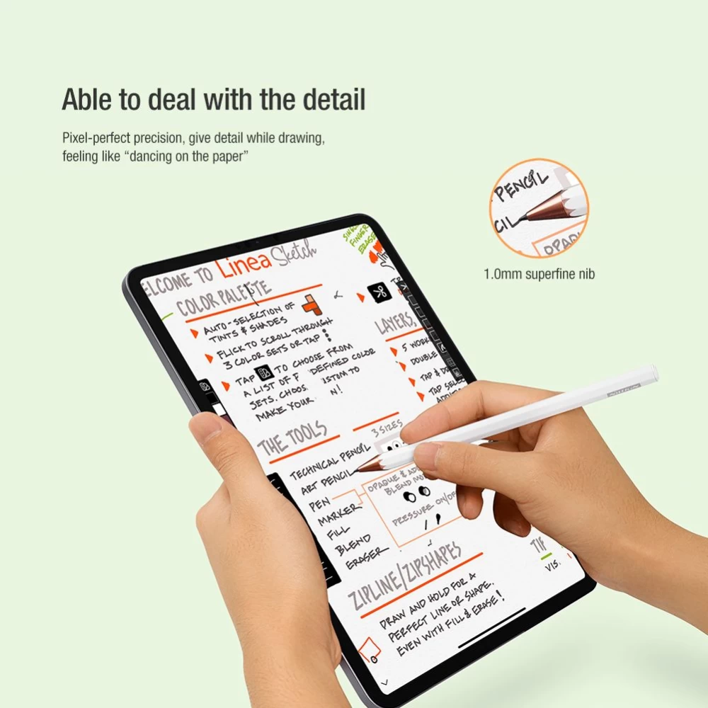  Dažādi Nillkin Crayon K2 iPad Stylus  balts