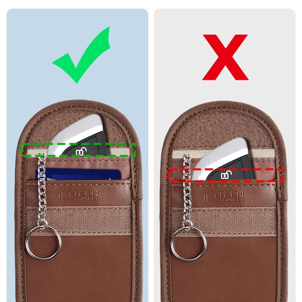 Dažādi telefona maciņš brūns TECH-PROTECT KLR100 POUCH KEYLESS RFID SIGNAL BLOCKER CASE