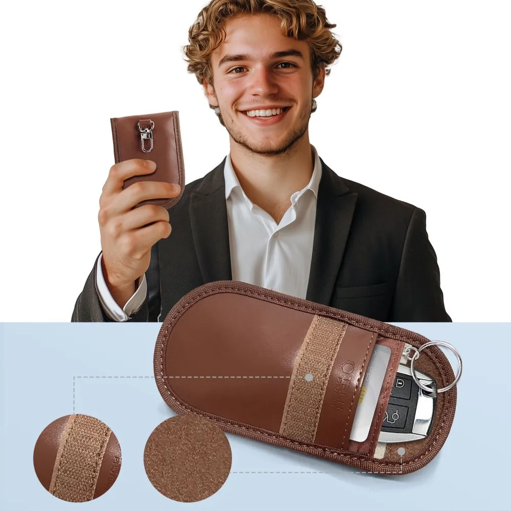 Dažādi telefona maciņš brūns TECH-PROTECT KLR100 POUCH KEYLESS RFID SIGNAL BLOCKER CASE