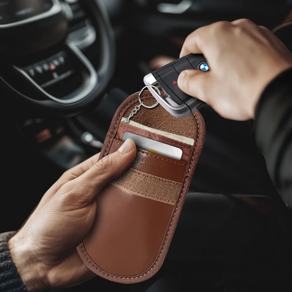 Dažādi telefona maciņš brūns TECH-PROTECT KLR100 POUCH KEYLESS RFID SIGNAL BLOCKER CASE