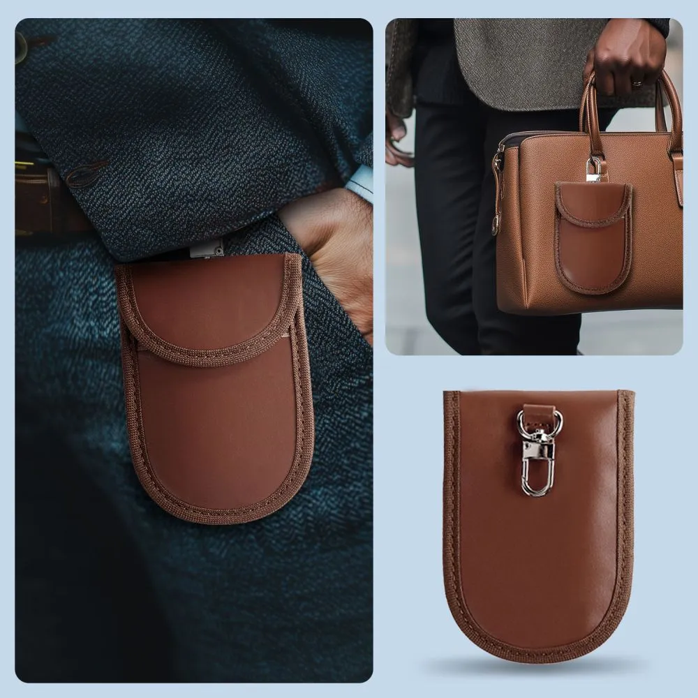 Dažādi telefona maciņš brūns TECH-PROTECT KLR100 POUCH KEYLESS RFID SIGNAL BLOCKER CASE