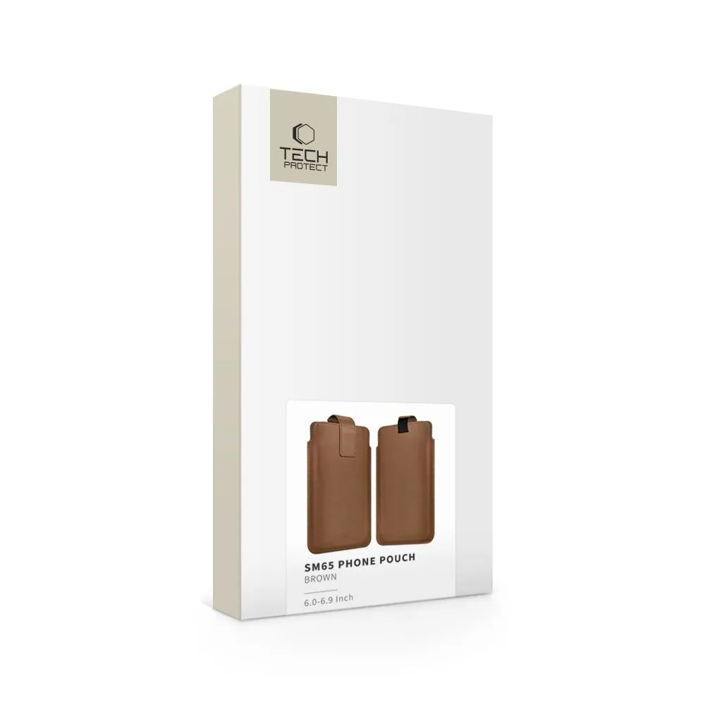 Dažādi telefona maciņš brūns TECH-PROTECT SM65 UNIVERSAL PHONE POUCH 6.0-6.9 INCH