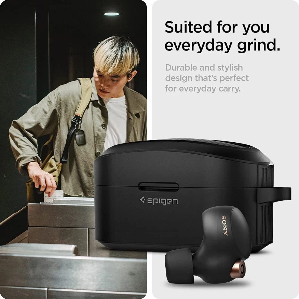 Dažādi telefona maciņš melns SPIGEN Rugged Armor  SONY WF-1000XM4 Matte Black