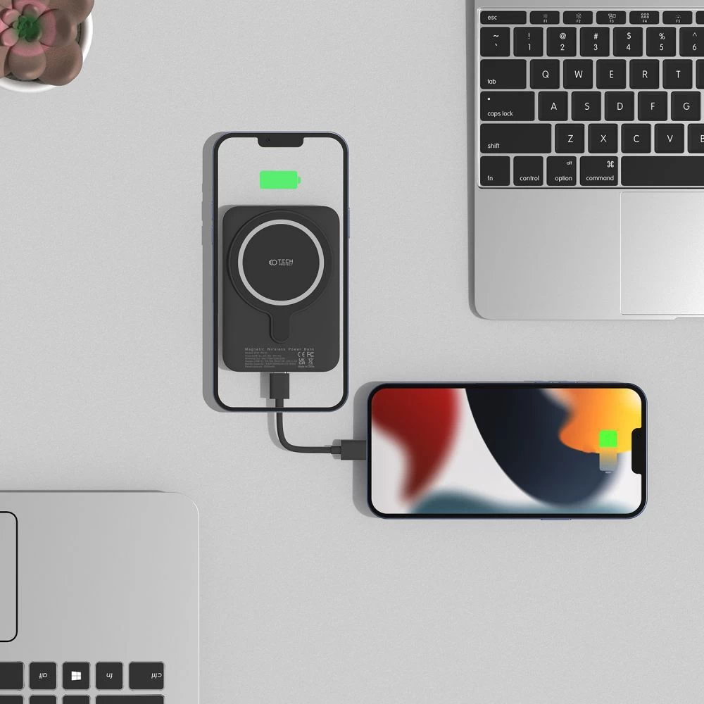  Dažādi TECH-PROTECT PB10 Lifemag Magsafe Power Bank 5000MAH  melns