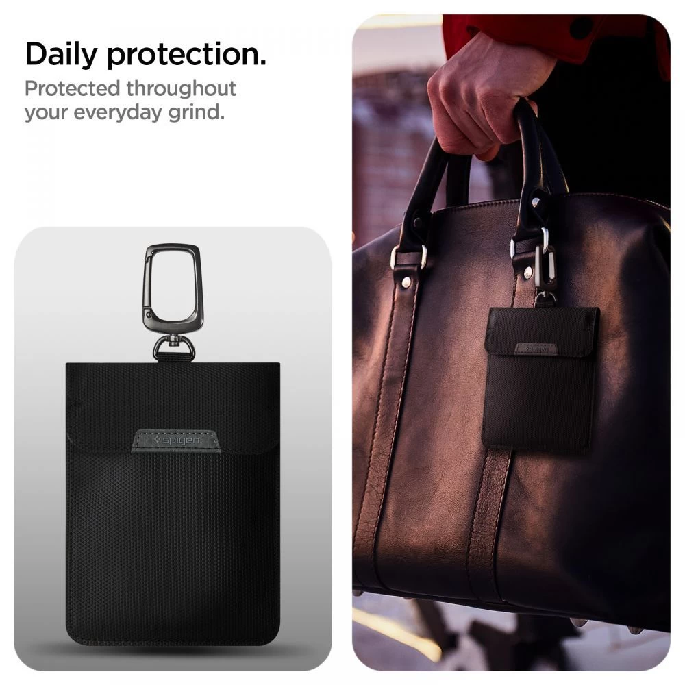 Dažādi telefona maciņš melns SPIGEN POUCH KEYLESS RFID SIGNAL BLOCKER