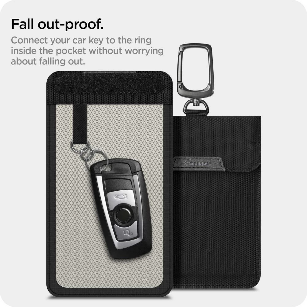 Dažādi telefona maciņš melns SPIGEN POUCH KEYLESS RFID SIGNAL BLOCKER