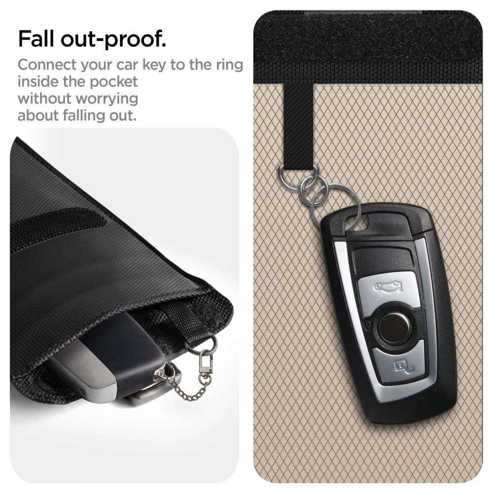 Dažādi telefona maciņš melns SPIGEN POUCH KEYLESS RFID SIGNAL BLOCKER