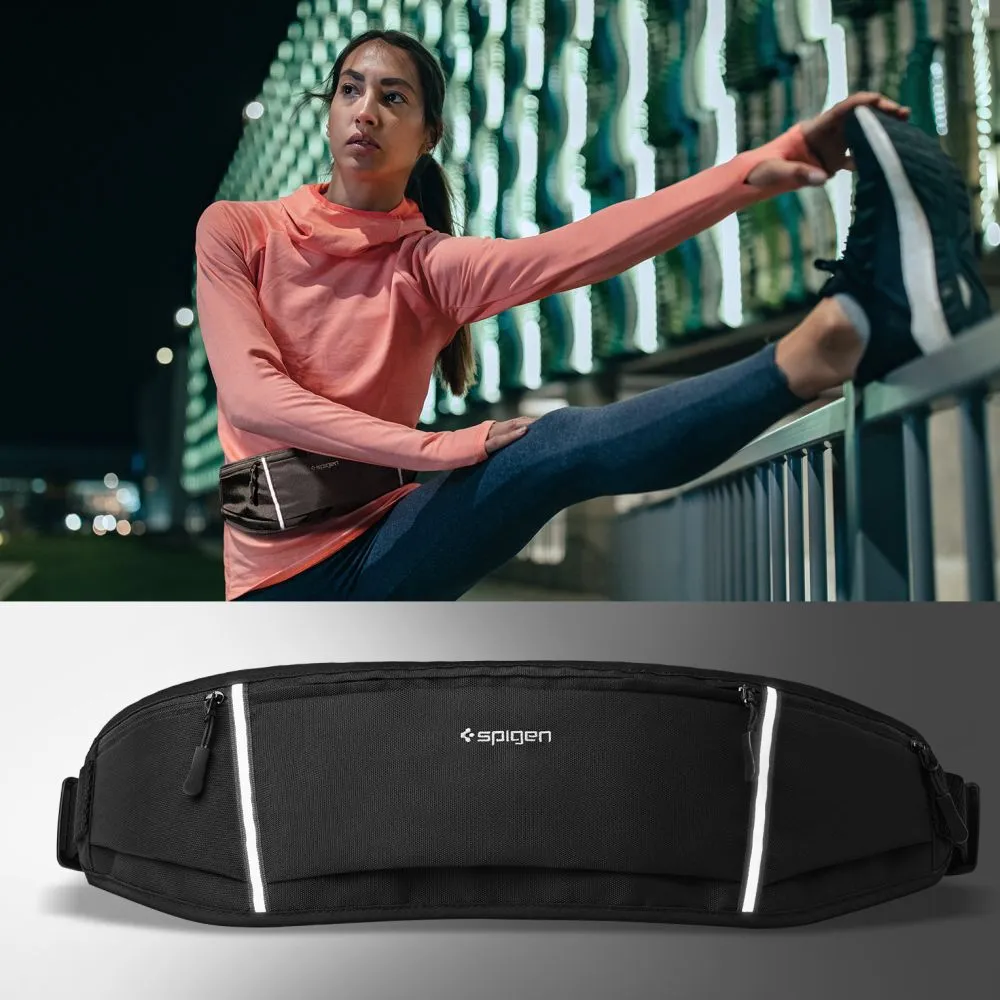 Dažādi telefona maciņš melns SPIGEN A710 DYNAMIC SHIELD WAIST BAG