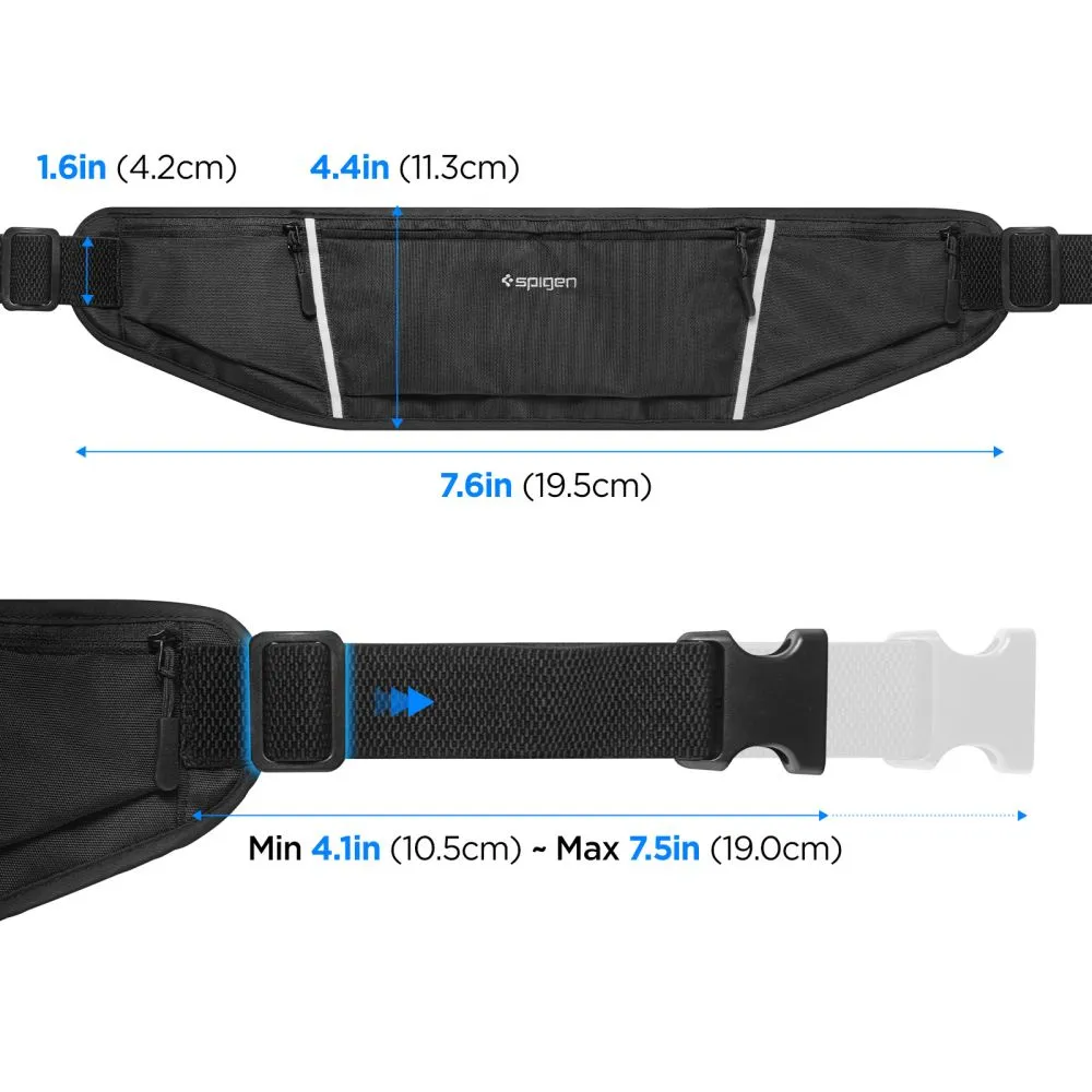 Dažādi telefona maciņš melns SPIGEN A710 DYNAMIC SHIELD WAIST BAG