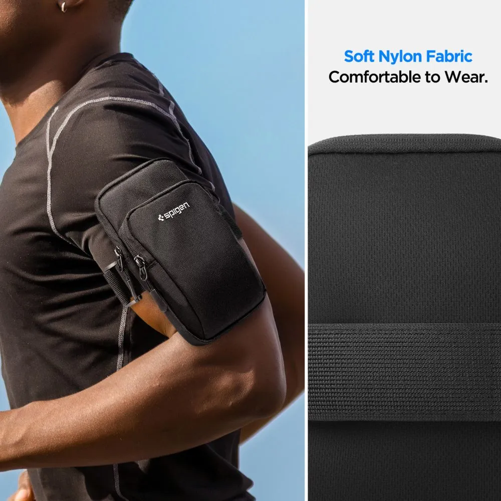 Dažādi telefona maciņš melns SPIGEN A702 DYNAMIC SHIELD ARMBAND