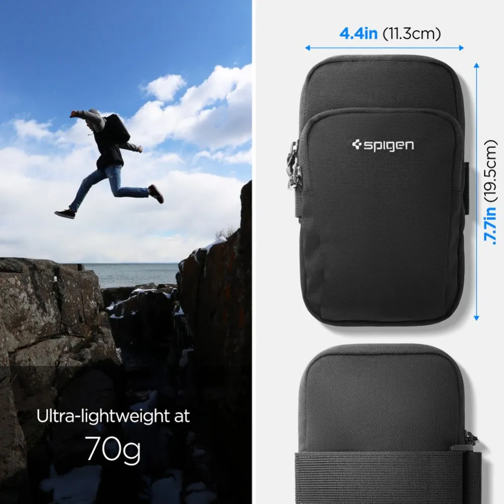 Dažādi telefona maciņš melns SPIGEN A702 DYNAMIC SHIELD ARMBAND