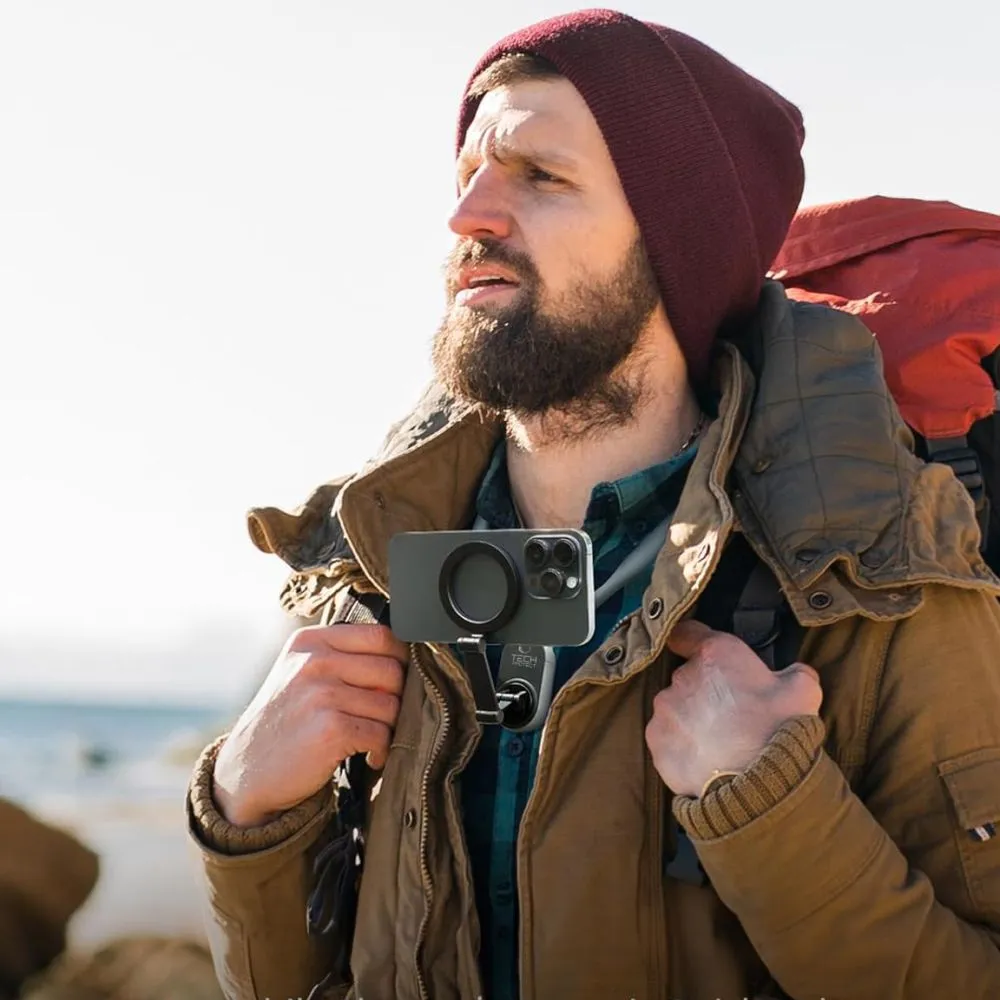  Dažādi TECH-PROTECT AC100 MAGNETIC MAGSAFE NECK HOLDER  melns