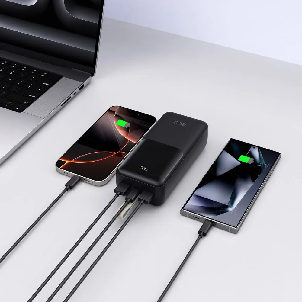  Dažādi TECH-PROTECT PB03 POWER BANK 30000MAH 22.5W  melns